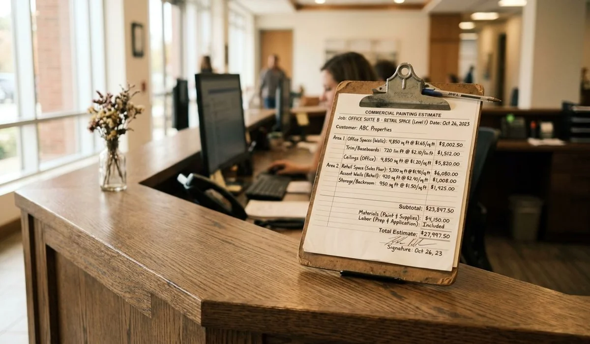 Commercial painting cost infographic