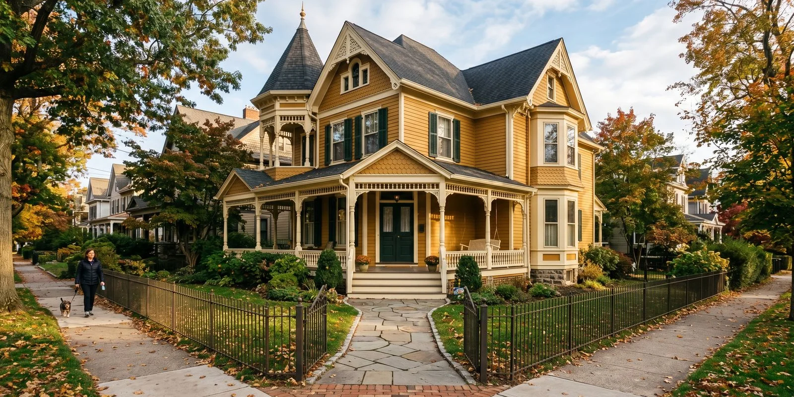 Historic Montclair NJ Victorian with 3-color palette
