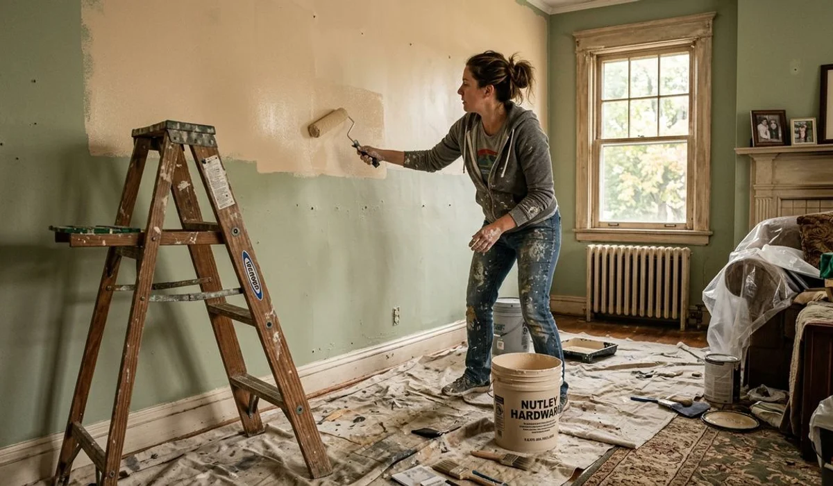 Nutley NJ living room mid paint project